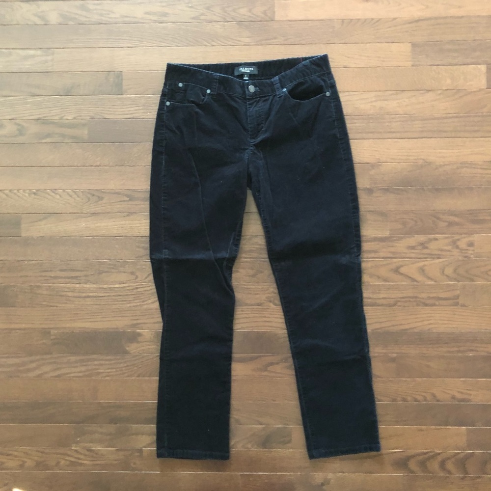 Talbots size 6 black straight leg cord pants
